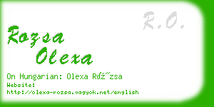 rozsa olexa business card